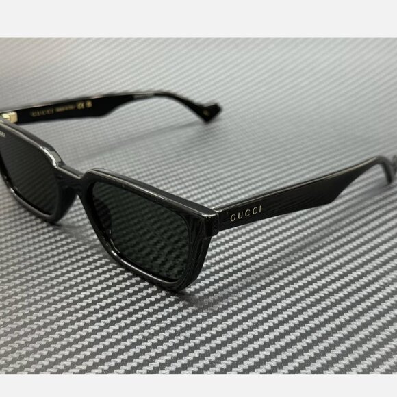 Gucci Black Dark Men's 55mm Sunglasses - Picture 1 of 5
